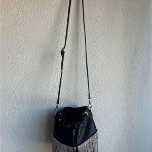 Crossbody / Shoulder Black Bucket Bag